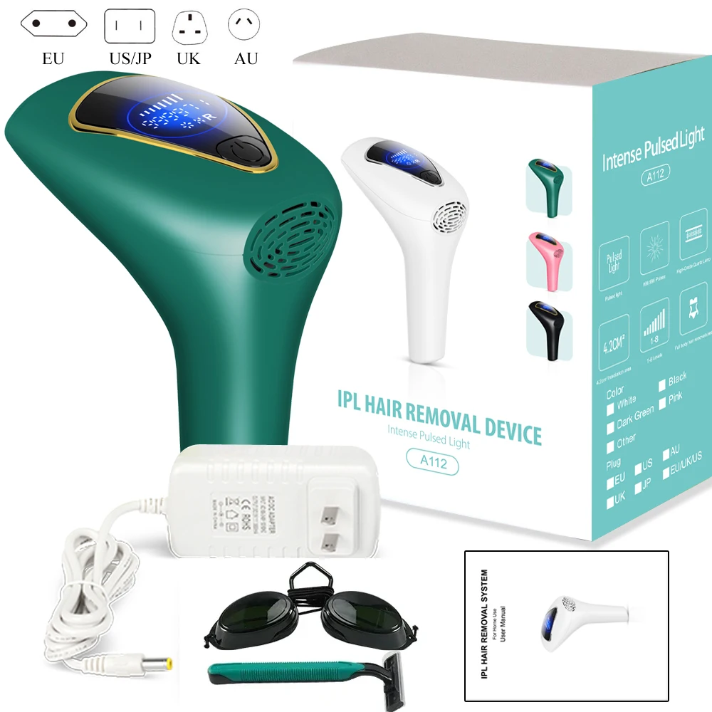 Портативный электрический эпилятор для лица Lobemoky, импульсный эпилятор для женщин, бикини, Перманентный лазерный диод, профессиональный инструмент для удаления волос