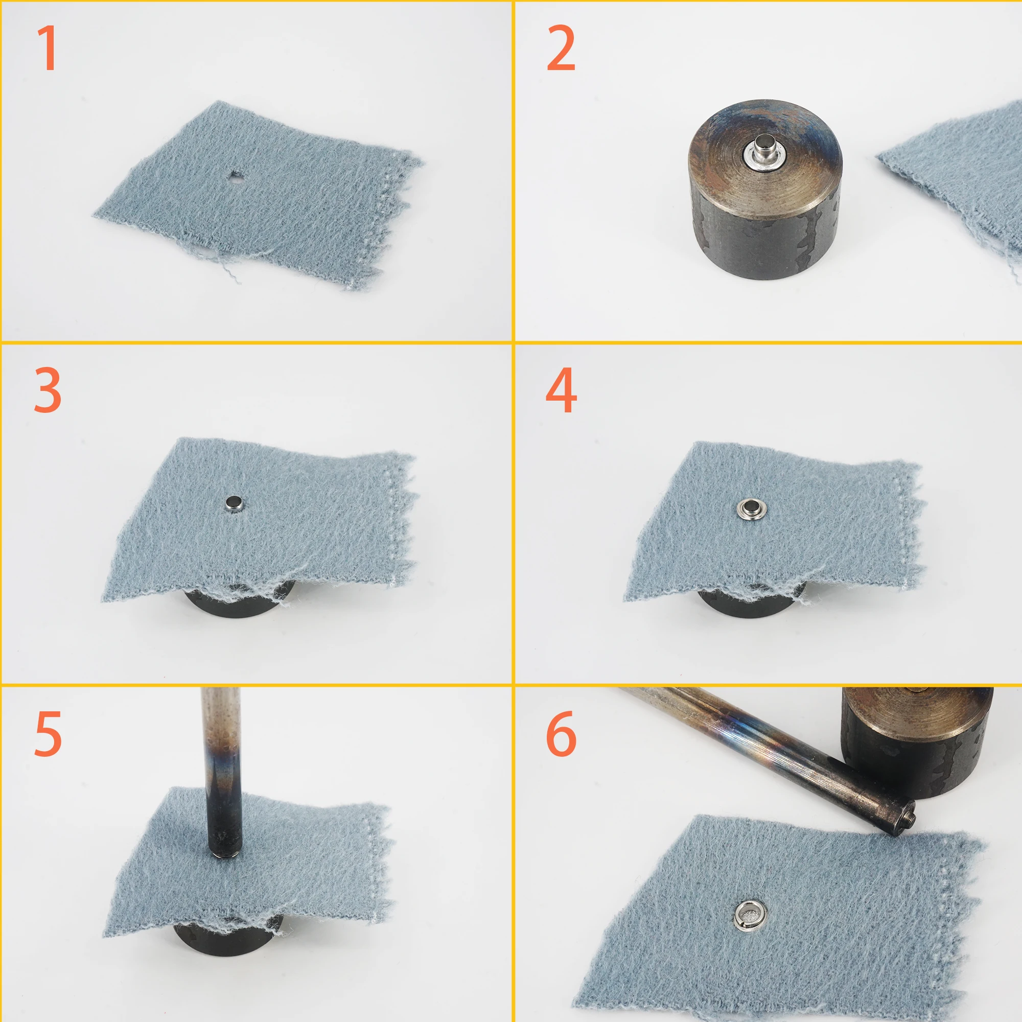 Silver Mesh Eyelet Round Grommet Brass Material (8mm * 4mm * 5mm-Outer diameter Inner diameter Height)