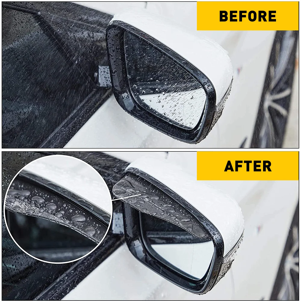 2PCS Car Rearview Mirror Rain Eyebrow Visor Carbon Fiber Side Snow Sun Visor Rain Cover Mirror Accessories