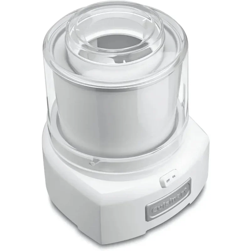 QWQJQWCuisinart Ice Cream Maker Machine,1.5 Quart Sorbet,Frozen Yogurt Maker,Double Insulated,White,ICE-21P1 3