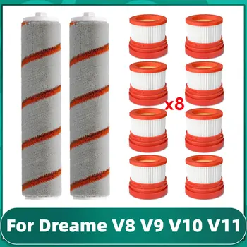 Dreame V8 / V9 / V9B / V9D / V9P / V10 / V11 / V16 와 호환 가능 - 소프트 브러시, 롤러, HEPA 필터 - 스페어 파트 및 액세서리