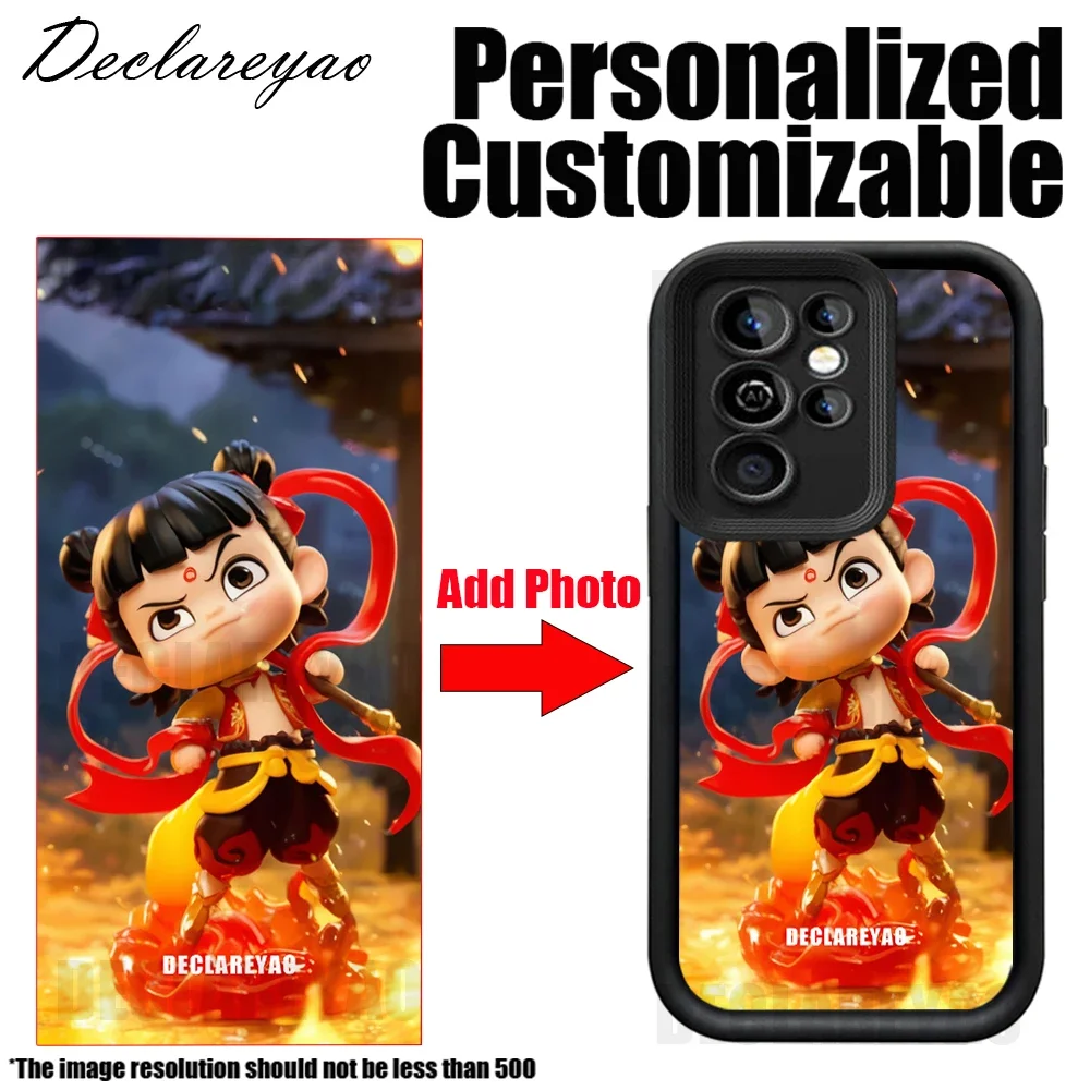 Personalisierte DIY Name Foto Benutzerdefinierte Matte Spiegel Licht Slim Case Für Samsung Galaxy A05 A05S A04 A03 A14 A13 Abdeckung Silikon Weiche