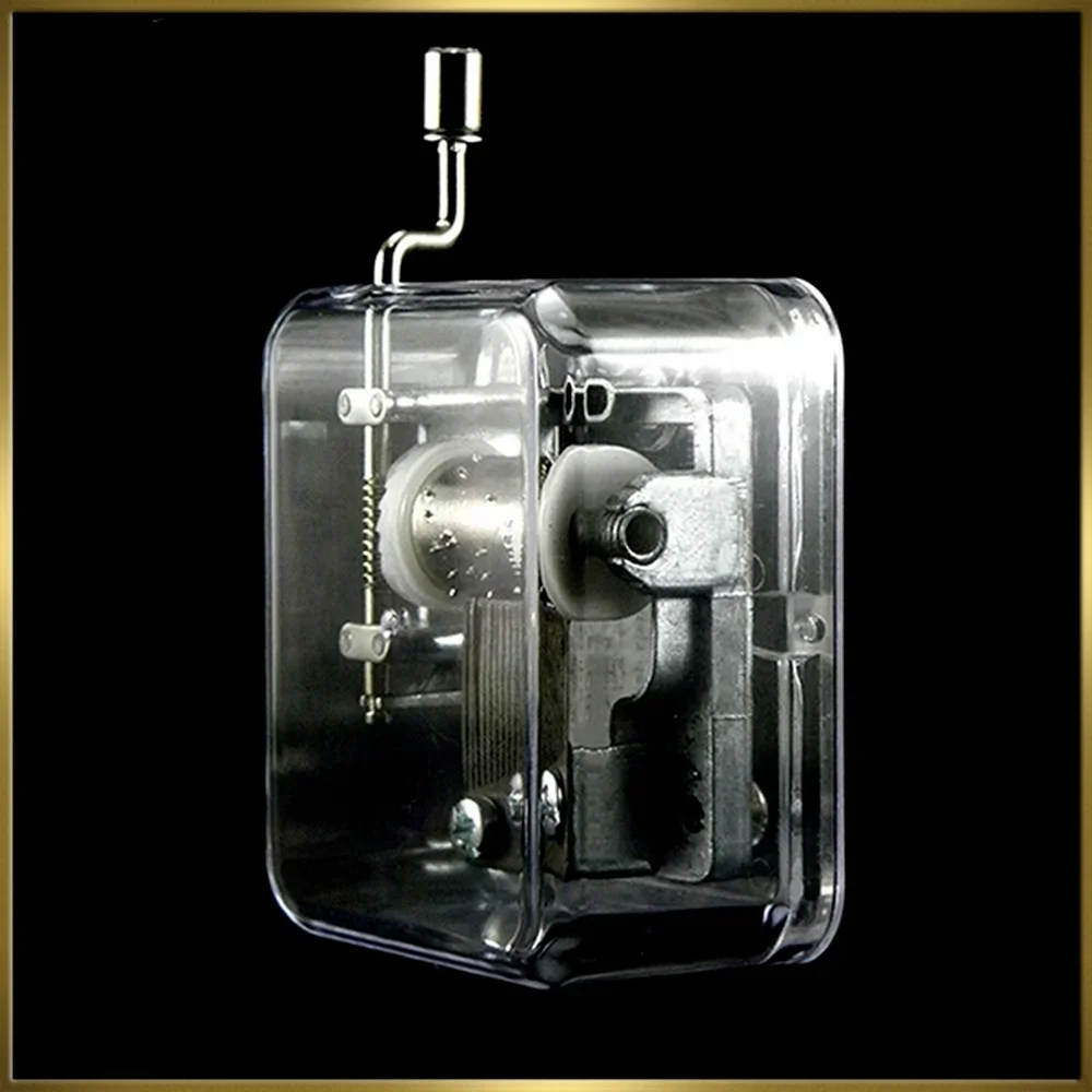 Music Box Hand Operated Acrylic Creative Crafts Ornaments Hand Movement Birthday Gifts Women Boyfriend Music Home Decoration