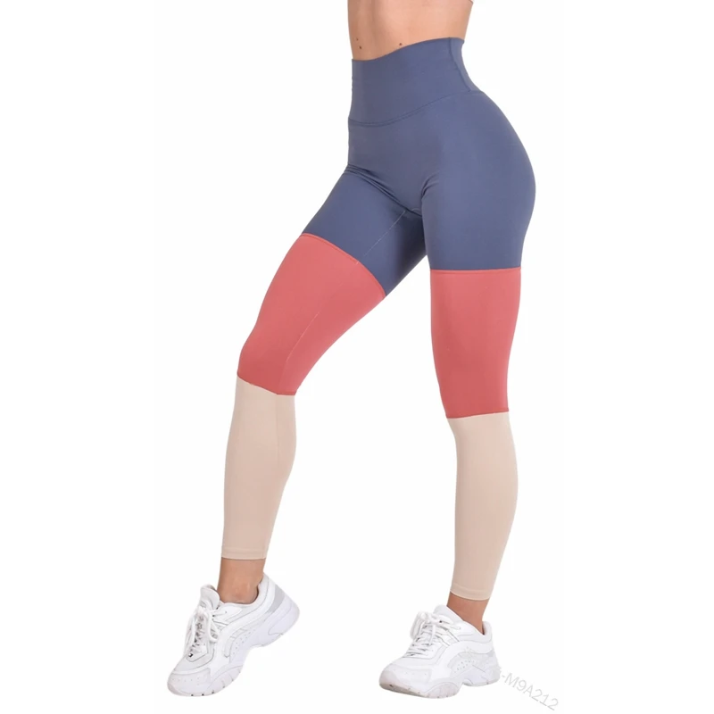 

Women Yoga Sports Pants Spring Autumn Fashion Solid Color Stitching Skinny Pencil Pants Women's Casual High Waist Running Pants