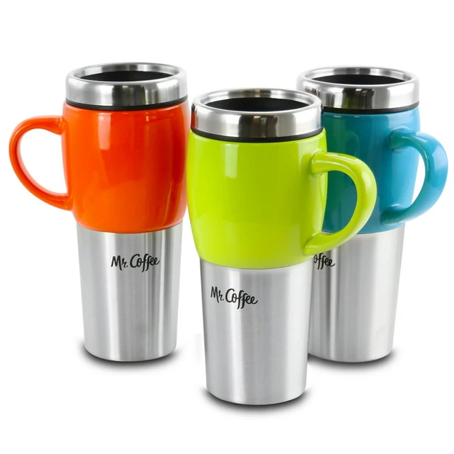 16 oz Mug with Cover Fits Car Cup Holder - Color Palette Polish