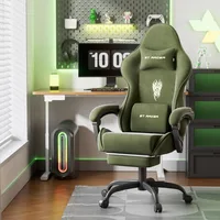Velvet Fabric Gaming Chair, High Back Ergonomic Gamer Chair for Adult, Comfortable Video Game Chair with Footrest and Massage L 2