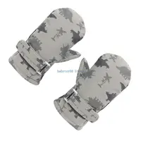 Y4UD Children Winter Gloves Cartoon Dinosaur Pattern Snow Gloves Windproof Kids Boy Thick Warm Ski Mittens for 2-5 Years
