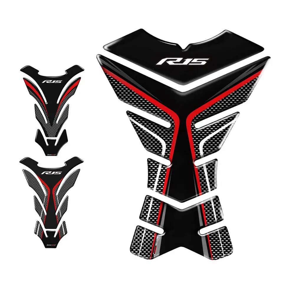 

Motorcycle Gel Fuel Oil Tank Pad Fish Bone Protector Racing Sticker Tank Cap Cover For Yamaha YZF-R15 R15 V2 R150 V3