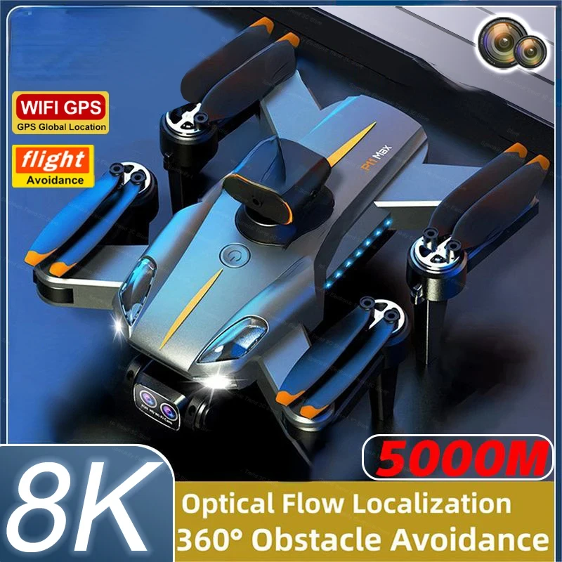 

P11 Pro Drone GPS Professinal 8K HD Camera Four-way Intelligent Obstacle Avoidance Foldable Quadcopter RC Distance 5000M