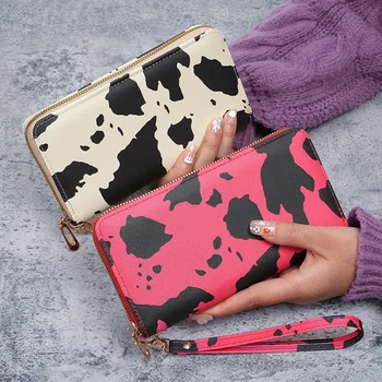 2024 New Women's Long Zipper-up Multi-functional Versatile Wallet Ins Style Large Capacity Mobile Phone Leather Clip 1