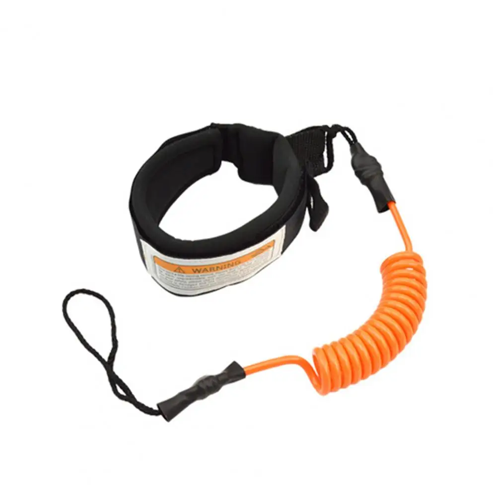 Coiled Surf Leash Strong Elasticity Quick-release Tab Surfing Supplies Coiled Premium Surf Ankle Leash for Sea