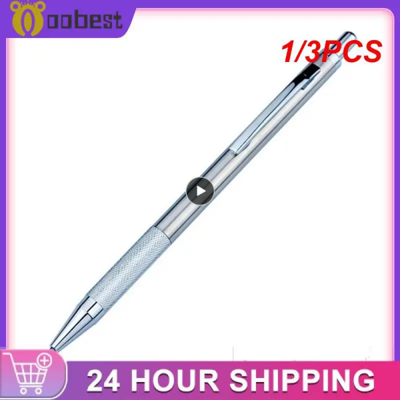 

1/3PCS High Quality Titanium Alloy Bolt Action Pen Retractable Ballpoint Pen Self Defense EDC Tools for Office Professional