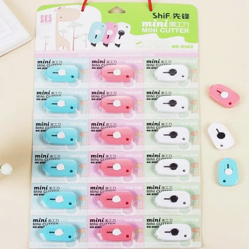 

Candy Color Mini Portable Small Size Utility Knife Express Case Opener Letter Opener Office Cutting Paper Utility Knife Wholesal