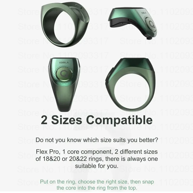 2025 iQibla Zikr Flex Pro Aluminum Alloy Smart Ring for Muslim Tasbih Counter Digital Tasbeeh IP67 Waterproof 3 Sizes Compatible 4
