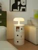 Round bedside table nordic plastic Bedside cabinet for bedroom small side end table nightstand Storage locker 1