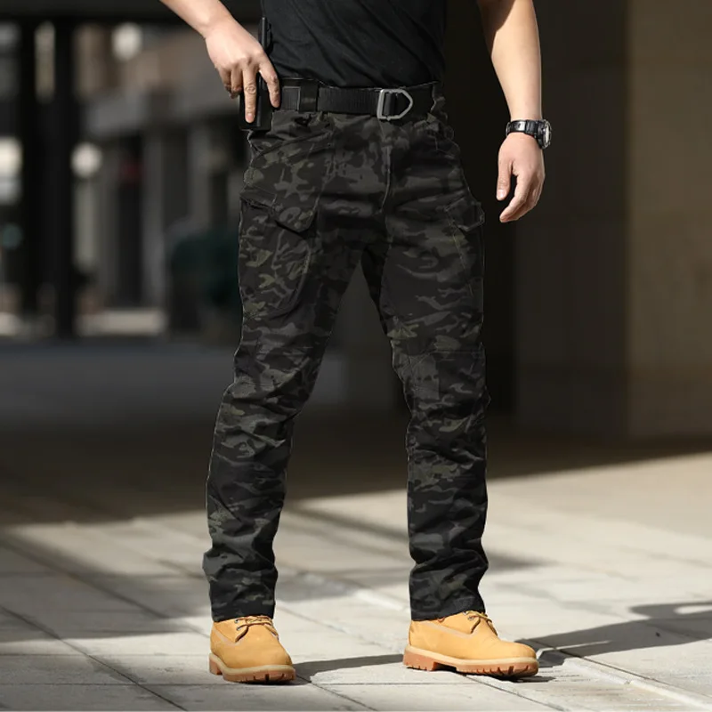 Gift Belt Unique Special Forces Fans Overalls Stretch Breathable Tactical Pants Multi Pocket Front Zipper Outdoor Casual Pants