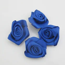 30 - Piece Set of 30MM Cloth Rosette Flower Ribbon for DIY Craft and Sewing Projects (M26 dark royal)