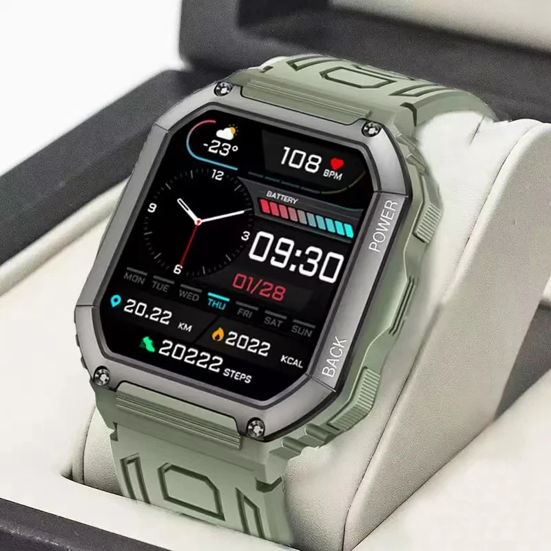 

New Sport Smart Watch Men Big Battery Music Play Fitness Tracker Bluetooth Dial Call Sport Smartwatch Men For IOS Android