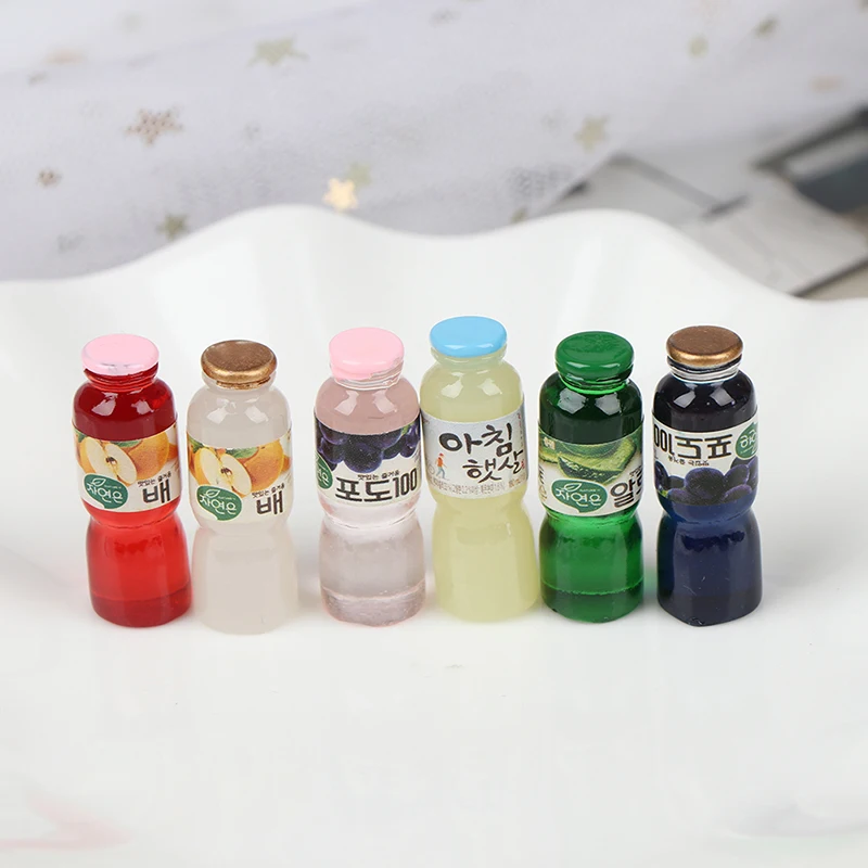

5Pcs 1:12 Dollhouse miniature drink bottles doll house kitchen accessories