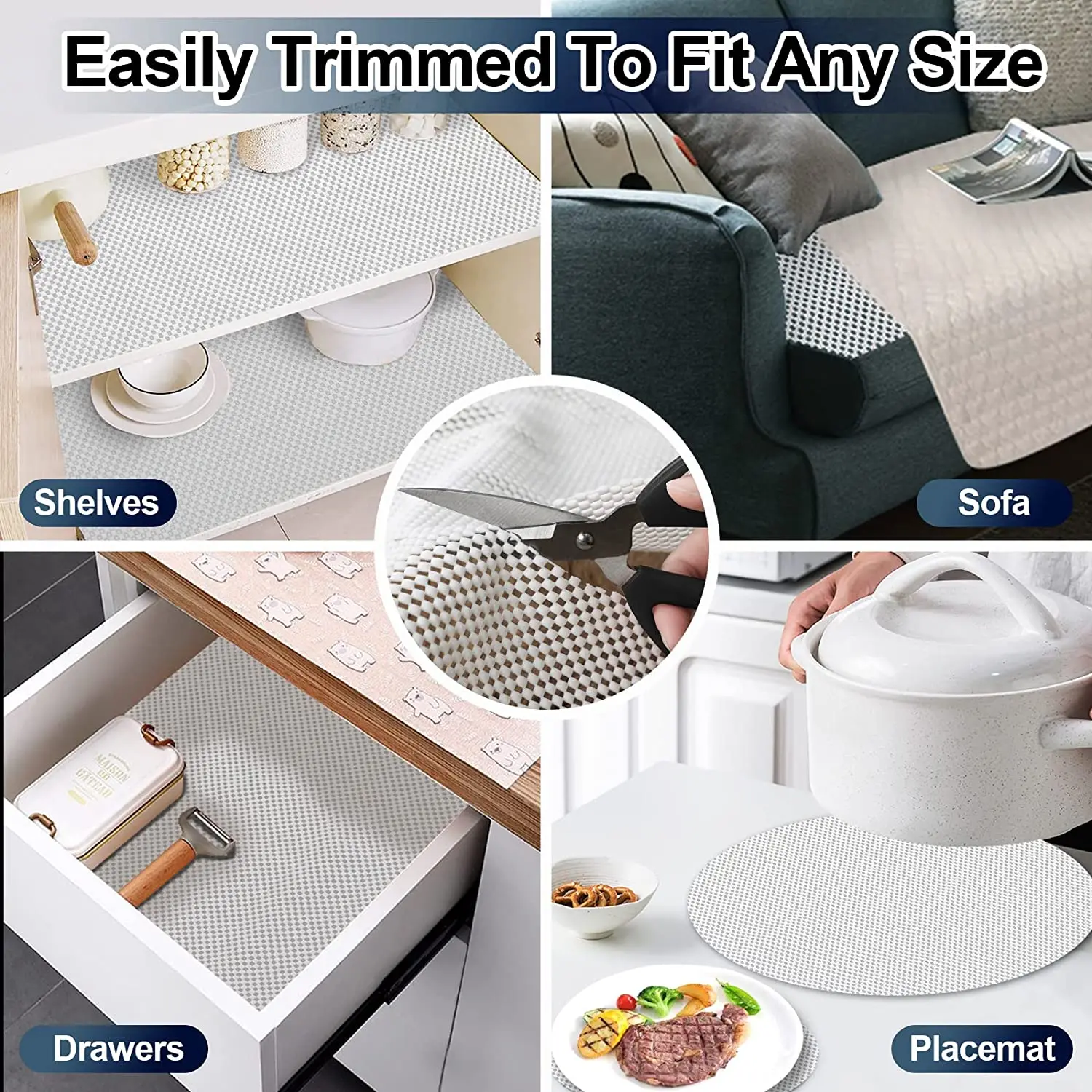 Anti Skid Rug Pad Gripper Reusable Rug Pads Carpet Patch For Any Hard Surface Floors Under Carpet Grip pad Non Slip Mat