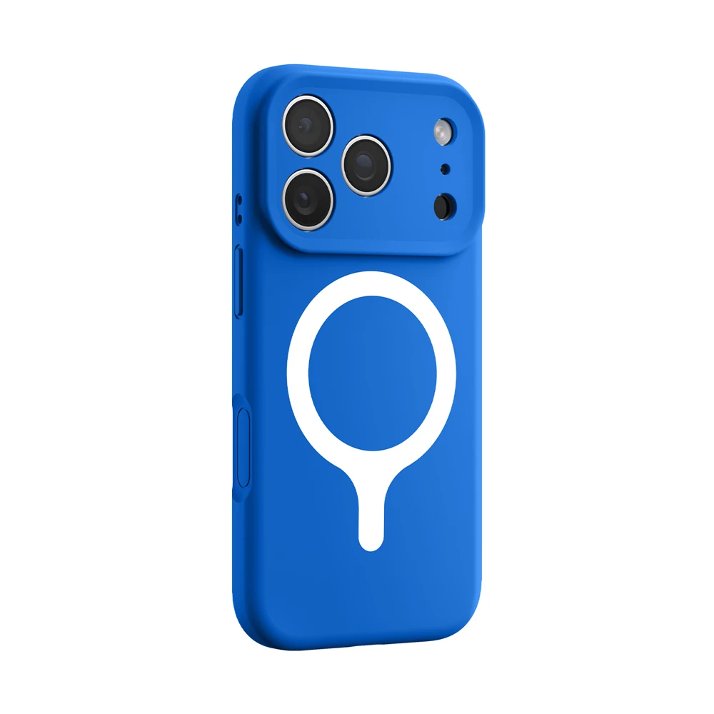 Magnetic Liquid Silicone Shockproof Phone Case with Magsafe Wireless Charging Compatibility
