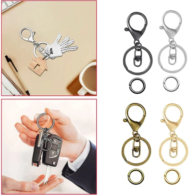 

Keyring 30mm Keychain Lobster Clasp Keys Snap Hooks Keyrings for Jewelry Making Finding DIY Keychains Accessories