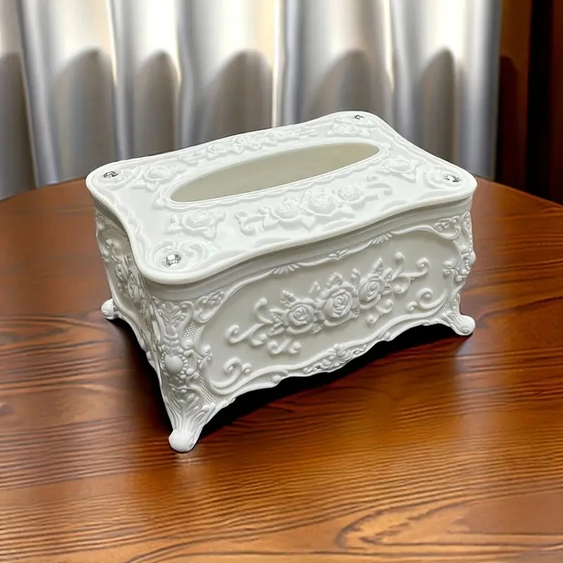 European style tissue box, bathroom tissue extraction box, hotel and restaurant napkin set, household tissue extraction storage 2