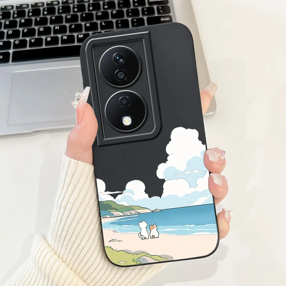 Cute Cartoon Astronaut Square Silicone Soft Case with Camera Lens Protection