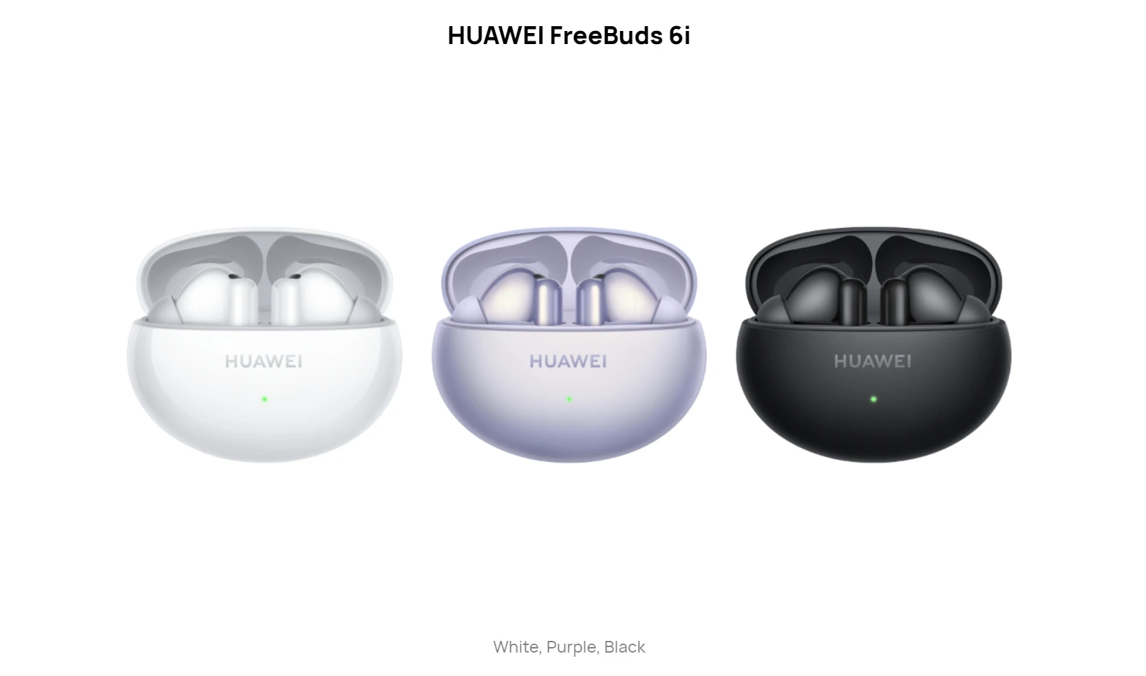 سماعات هواوي FreeBuds 6i فائقة الهدوء، اتصال مزدوج الجهير، عمر بطارية 35 ساعة، سماعات رأس ديناميكية ذكية ANC 3.0