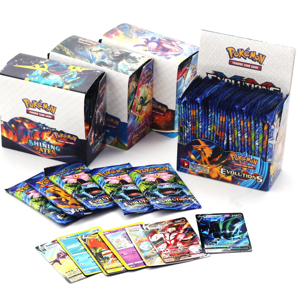 324pcs caixa original pokemon cartões de sol & lua evoluções escondidas  destinos espada do escudo de reforço de caixa de pokémon coleção de cartão  de brinquedo comprar - Brinquedos E Hobbies /