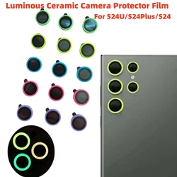 Enhanced Camera Lens Protector with Scratch - Resistant Tempered Glass and Luminous Lens Ring Cover - FOR Galaxy S26 Ultra (Green)