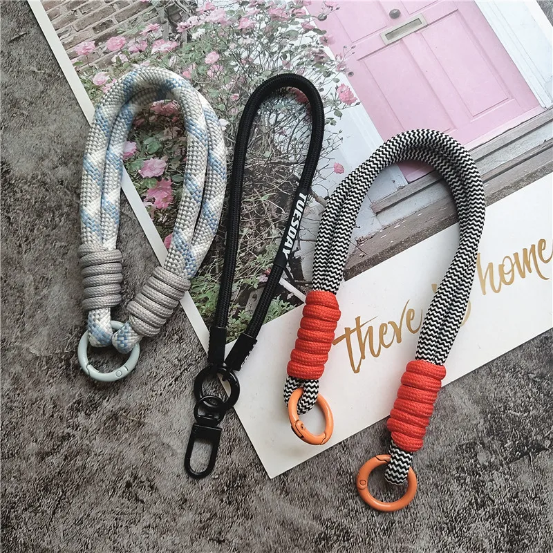 Versatile Metal Keychain with Lanyard Strap