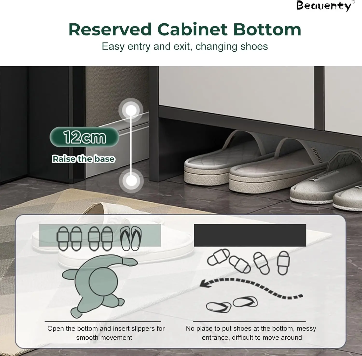 خزانة أحذية خشبية، رف تخزين أحذية قائم بذاته مع 3...