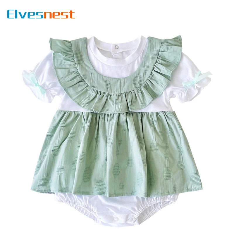 

Summer Newborn Clothes Girls Bodysuits Cotton Short Sleeve Baby Girl Clothes Fashion Infant Boys Clothing 1-3 Years