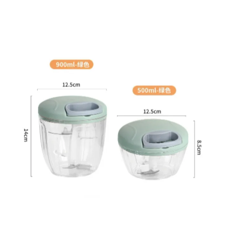 Manual Meat Mincer Garlic Chopper Rotate Garlic Press Crusher Vegetable Onion Cutter Kitchen Cooking Accessories 500/900ML