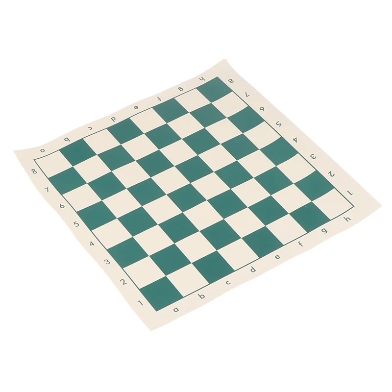 PVC Leather Chess Board 34.5cm Portable Soft Rollable Leather Durable Chess Board foldable chess board folding chess board