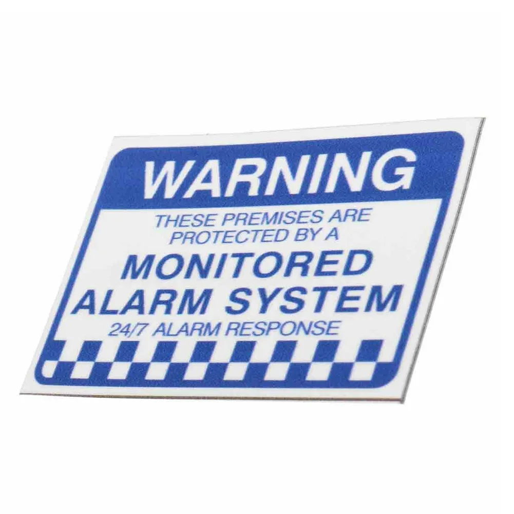 Letter Print Self Adhesive Home Notice Warning Security Stickers Monitored Alarm System PVC Waterproof Practical Sign 8pcs warning stickers,warning decal