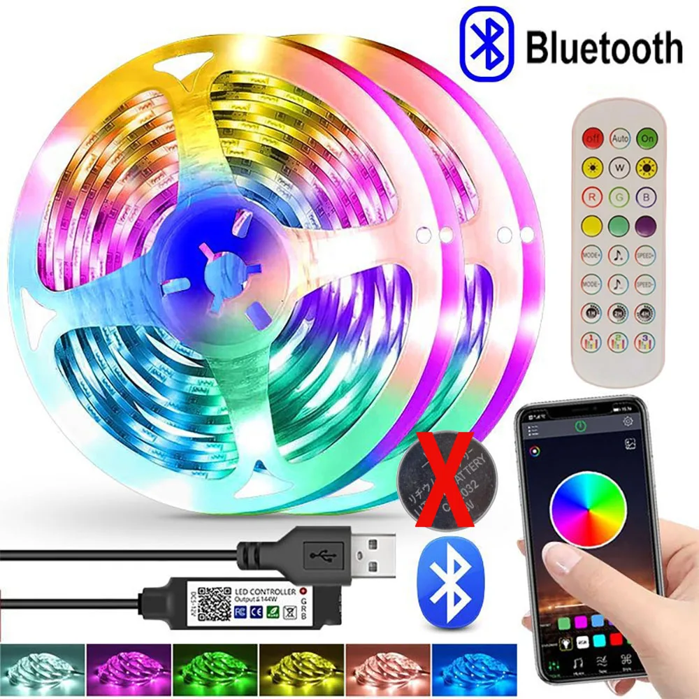 ตัวเลือกสินค้า แถบไฟ LED ปรับสีได้ 5050 ควบคุมด้วยแอปพลิเคชัน