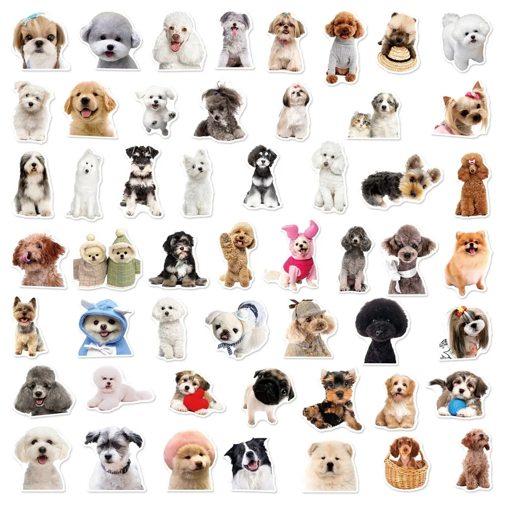 10/25/50pcs Graffiti Cute Dog Meme Stickers 3