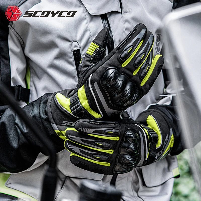 

Newest Motorcycle Riding Gloves Autumn Winter Motorcycle Travel Thermal Wear Resistant Waterproof Motocross Full-Finger Gloves