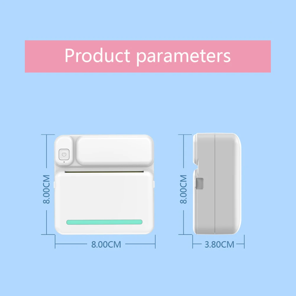 C19 휴대용 포켓 200dpi 무선 감열 프린터 미니 노트 잉크리스 프린터