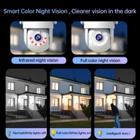 Caméra IP WIFI d'extérieur sans fil, 2 pièces, caméra de Surveillance avec Zoom 5X, détection de mouvement, caméras vidéo CCTV, Protection de sécurité à domicile 6