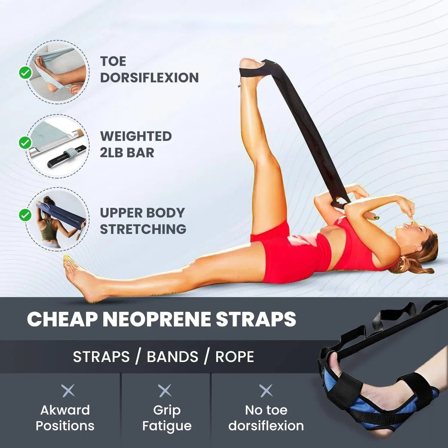 New Yoga Stretch Resistance Bands Multi-segment Belt Adult High Elasticity Yoga Assisted Stretching Belt Fitness Products