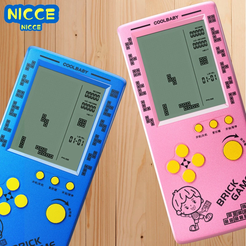 

Nicce 4.1 Inch Large Screen Mini Portable Classic Handheld Game Machine Brick Game Kids Game Machine Toy Game Music Playback