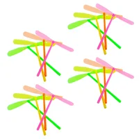 5/30Pcs Plastic Bamboo Dragonfly Shape Hand Push Flying Propeller Outdoor Sports Toy Gift Rotating Flying Arrow Outdoor Games 6