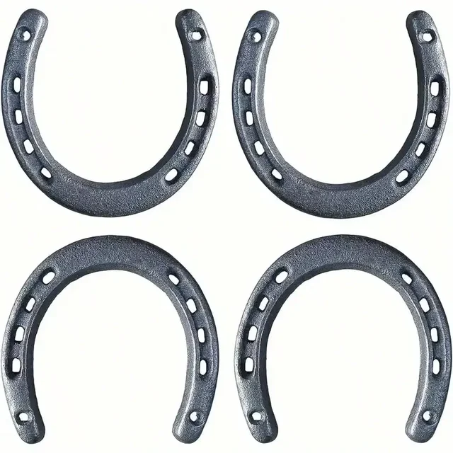 1/4 Pcs Cast Iron Horseshoes  Hoof Care Excellent Grip and Stability Features Resistant to Wear and Tear for Long Term Use 2