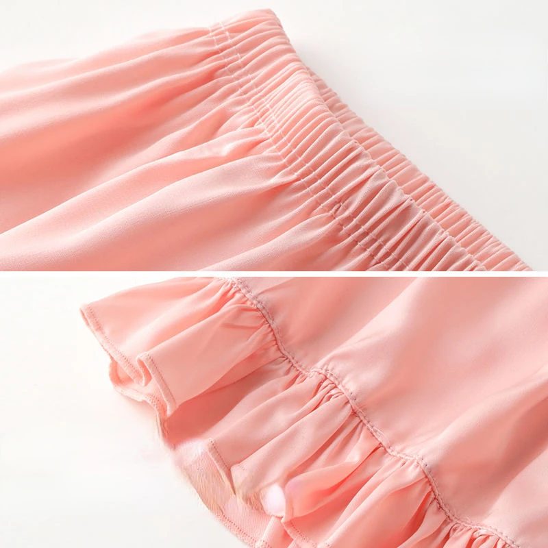 Safety Pants for Women in Summer New Style with Ruffled Edges Loose Fit Large Size Non Curled Edges White Bottom Shorts
