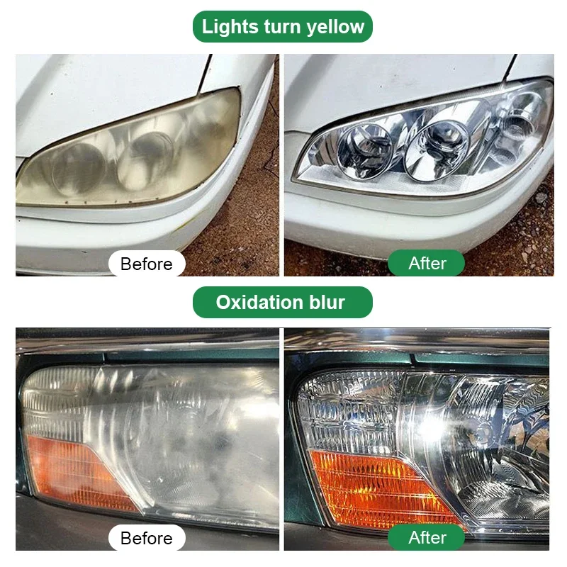 Car Headlight Restoration Polishing Kits Scratch Remover Repair Cleaning Paste Headlight Renewal Polish And Maintenance Liquid 4