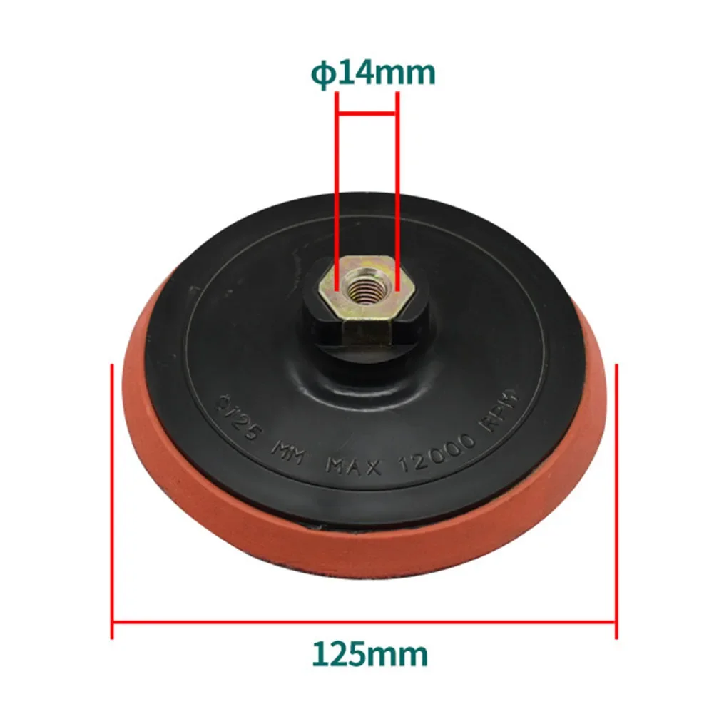 Glass Polish Hand Sanding Block For 5 Inch (125mm) Hook & Loop Discs - Ergonomic PU Pad For Sanding & Polishing