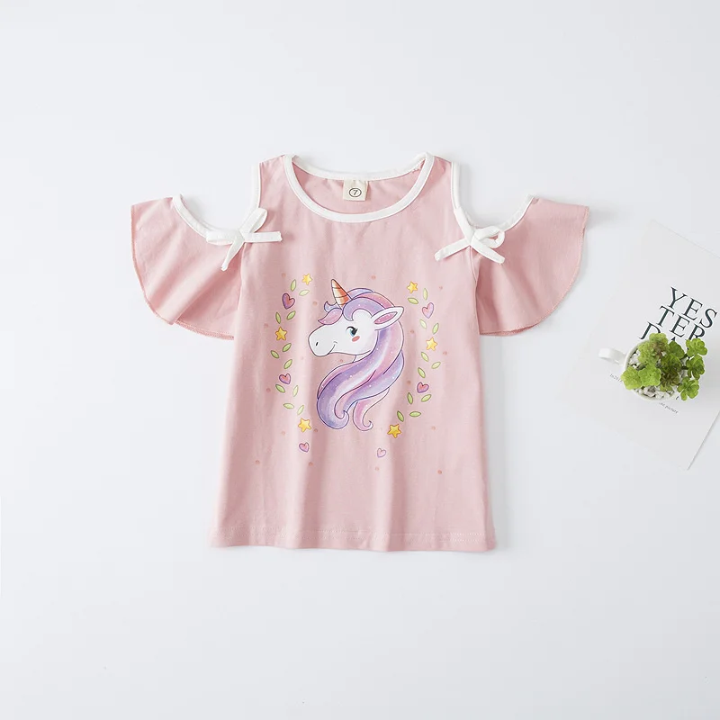 Kids Girl T Shirt Summer Baby Girls Cotton Tops Toddler Tees Clothes Children Clothing Unicorn T-shirts Short Sleeve Wear baby cotton t shirts	